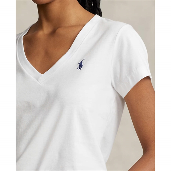 Polo Ralph Lauren Cotton Jersey V-Neck T-Shirt, Hvid